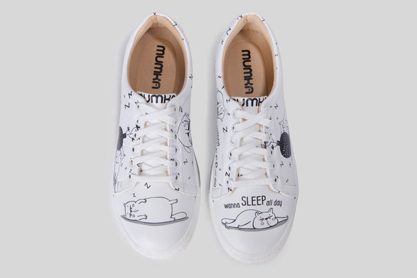 mumka-shoes-women-Sleepy Cat Sneakers