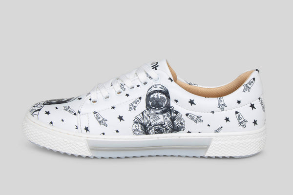 mumka-shoes-women-Pug the Astronaut (white)